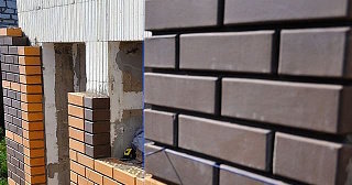 Фасады домов из кирпича в Озерске: качественная кладка от 1150 рублей