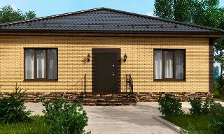 Проекты одноэтажных домов из кирпича | Строй-Озр - Озёрск от 3658 рублей