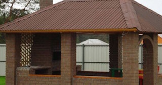 Беседка из кирпича под ключ в Озерске цена от 3240 рублей - Строй-Озр